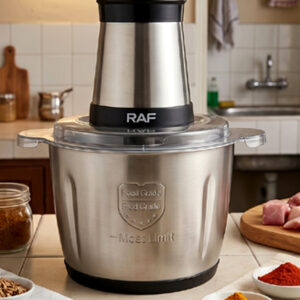 raf 3.0l stainless steel electric food processor & meat grinder – 4 blade spiral system