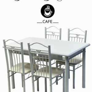 5 Pieces, Wooden Dining Tables With 4 Chair Set 120*75 CM - Image 7