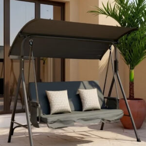 3-Seater Swing Patio With Weather Resistant Adjustable Tilt Canopy 155*110*170CM - Image 5