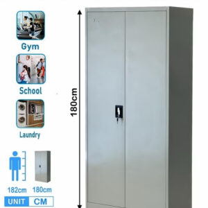 Metal Locker Cupboard With 5 Shelves 2 Door Light Weight Lateral 2 Door Filing Storage Cabinet 180*85*39 CM - Image 1