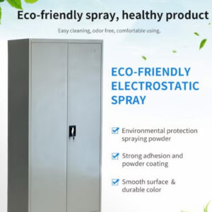 Metal Locker Cupboard With 5 Shelves 2 Door Light Weight Lateral 2 Door Filing Storage Cabinet 180*85*39 CM - Image 2