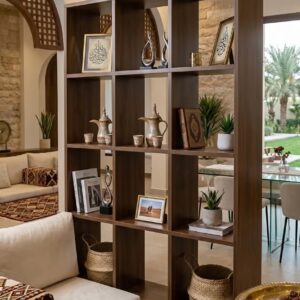 Modern 12-Grid Cubby Bookcase and Room Divider - Image 2