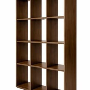 Modern 12-Grid Cubby Bookcase and Room Divider - Image 4