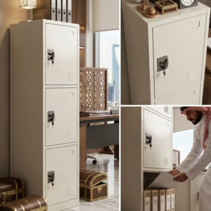3 Door File Cabinet Metal Locker - Image 8