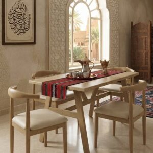 Modern Dining Table Set with 4 Padded Chairs - Image 5