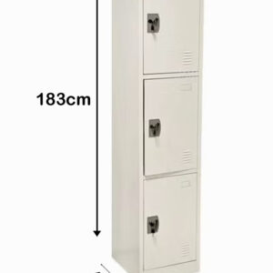 3 Door File Cabinet Metal Locker - Image 3