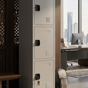 Metal 3-door Locker Storage Cabinet 45x38x180 CM - Image 2