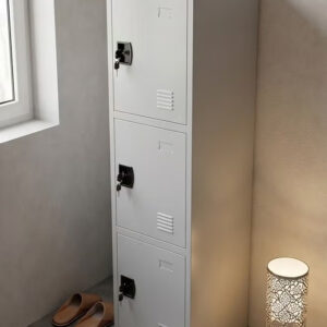 Metal 3-door Locker Storage Cabinet 45x38x180 CM - Image 5