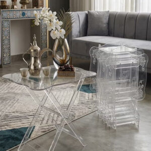 Acrylic Folding Coffee Table For Living Room - Image 1