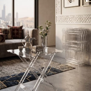 Acrylic Folding Coffee Table For Living Room - Image 2