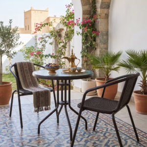3-Pieces Patio Outdoor Garden Table With 2 Chairs - Image 5