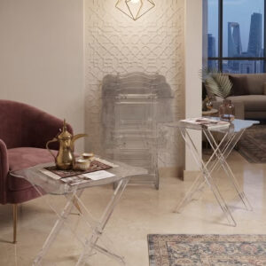 Acrylic Folding Coffee Table For Living Room - Image 6