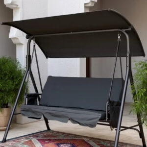3-Seater Swing Patio With Weather Resistant Adjustable Tilt Canopy 155*110*170CM - Image 1
