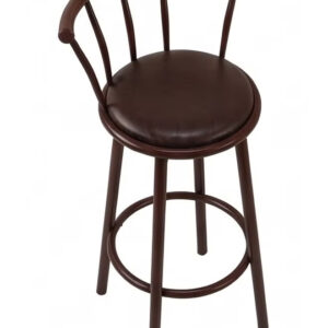 Bar Stool, Chair Footrest High Stool with Backs, Upholstered Counter Height Stools Bar Chairs for Kitchen - Image 5
